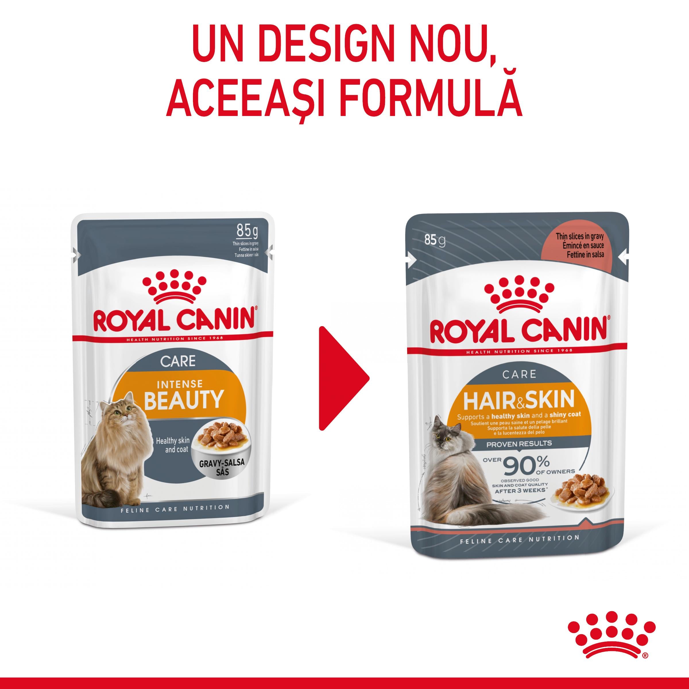 Royal Canin Hair&Skin Care Adult hrana umeda pisica, piele si blana (in sos)