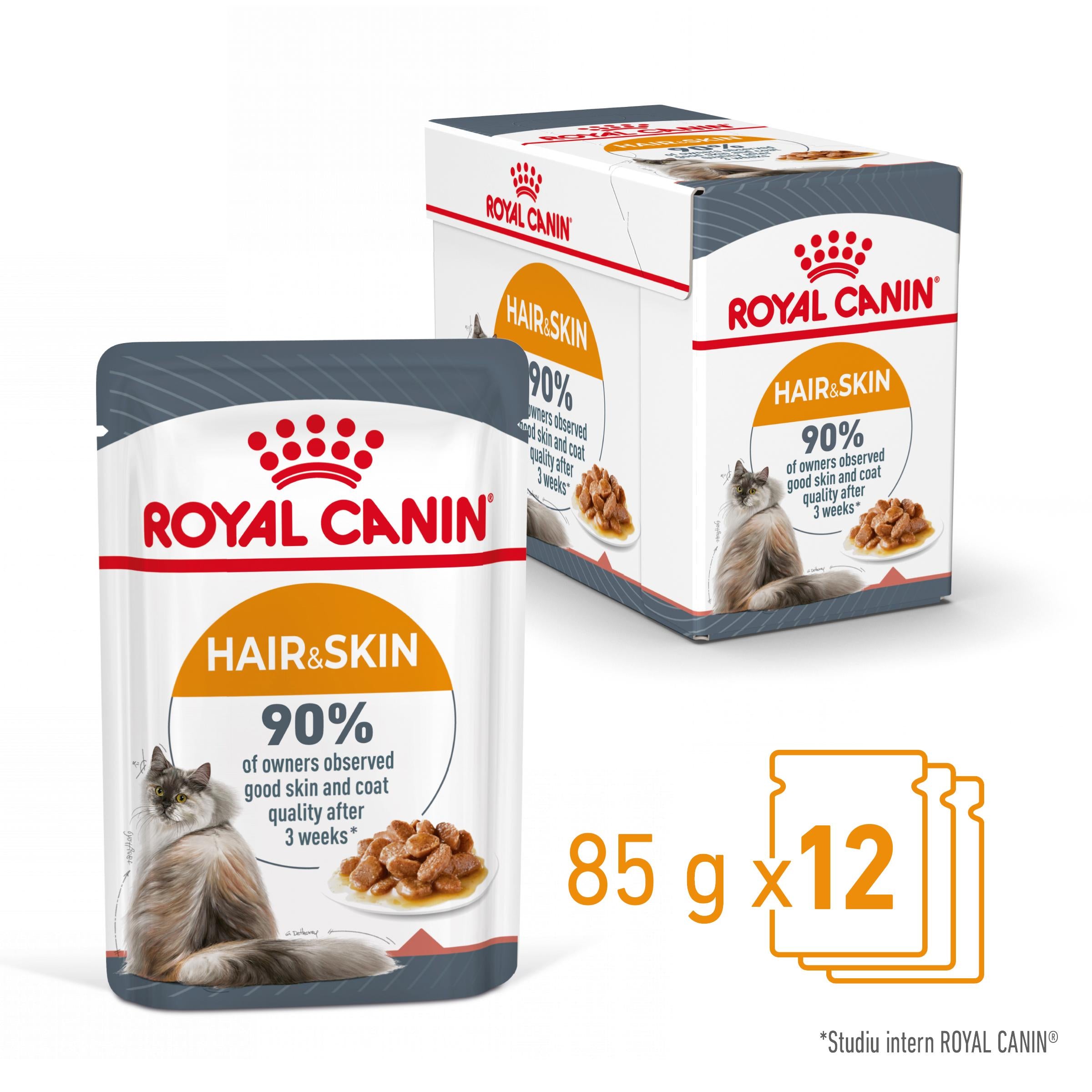 Royal Canin Hair&Skin Care Adult hrana umeda pisica, piele si blana (in sos)