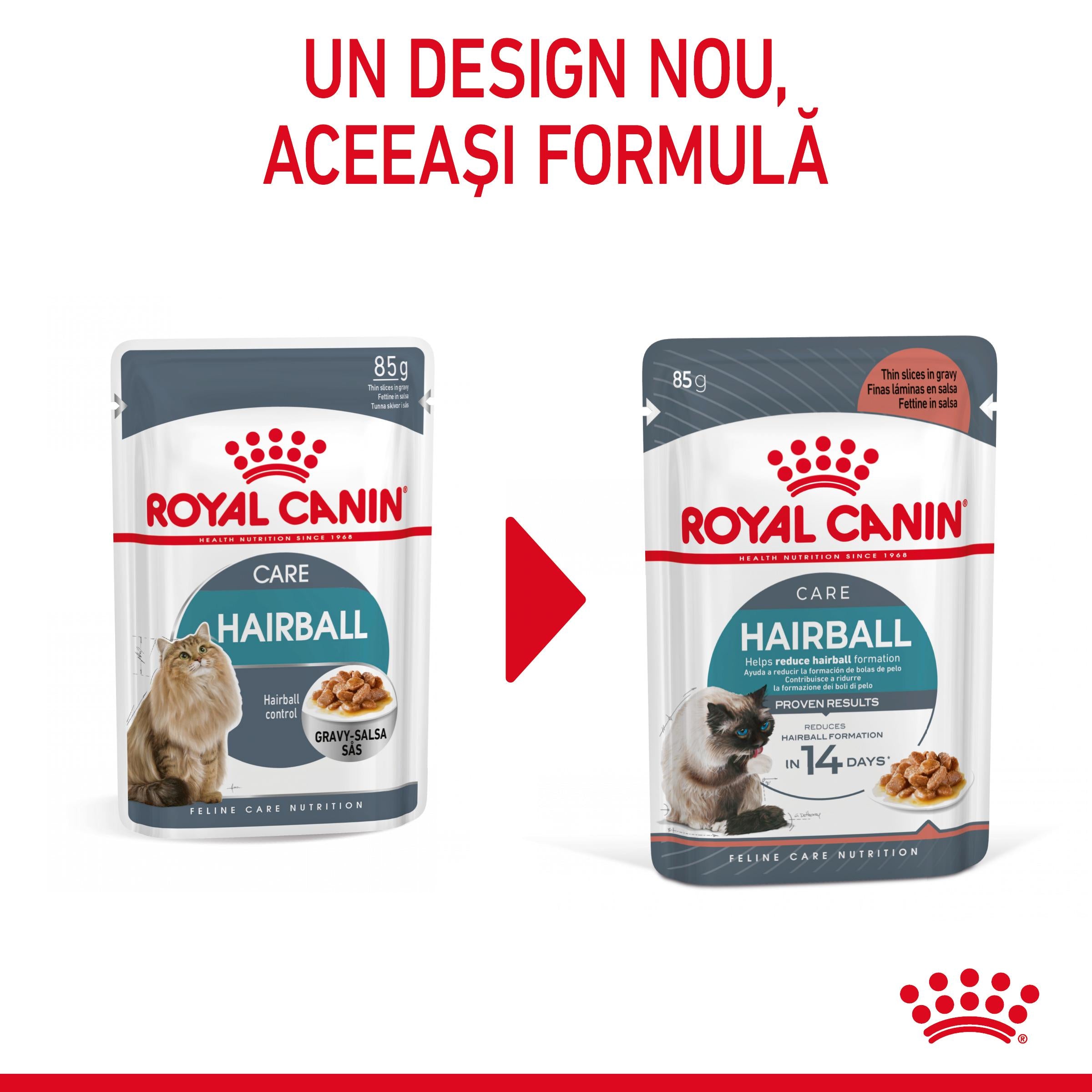 Royal Canin Hairball Care Adult hrana umeda pisica, limitarea ghemurilor de blana (in sos)