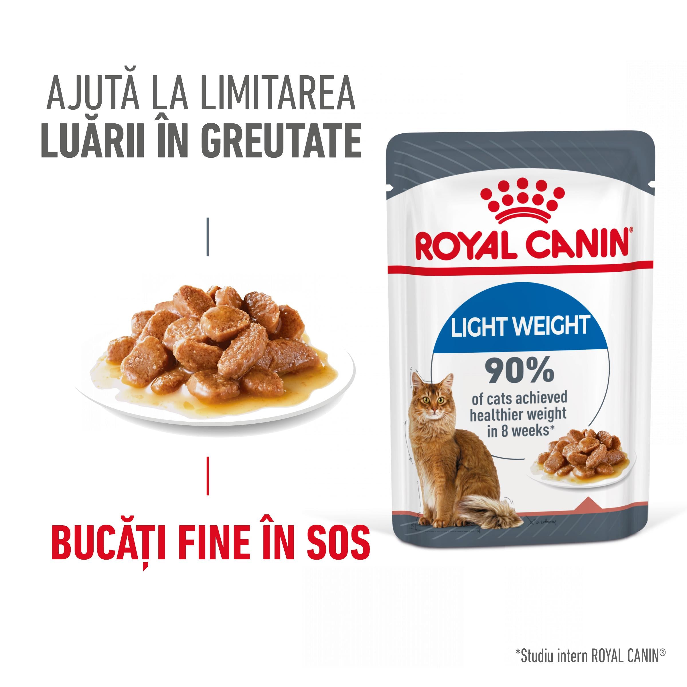 Royal Canin Light Weight Care Adult hrana umeda pisica, limitarea cresterii in greutate (in sos)