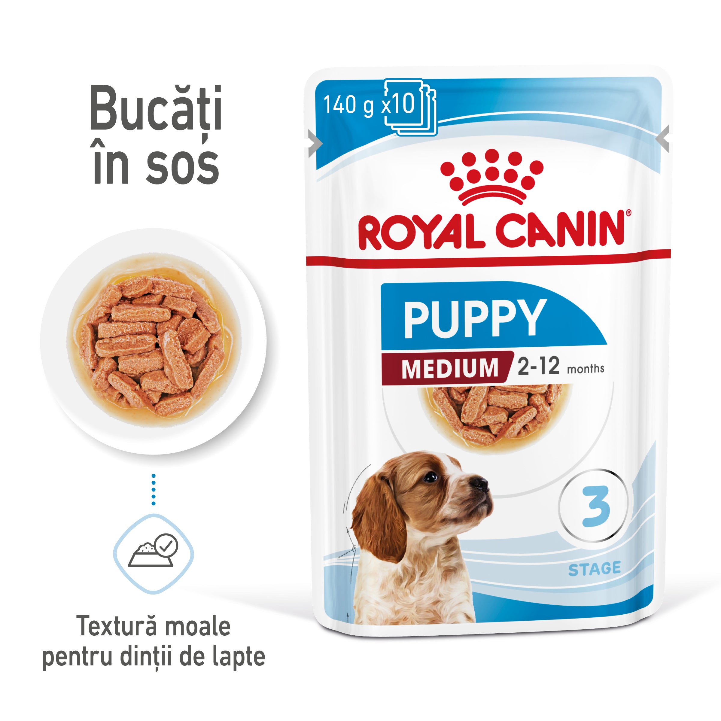 Royal Canin Medium Puppy hrana umeda caine junior (in sos)