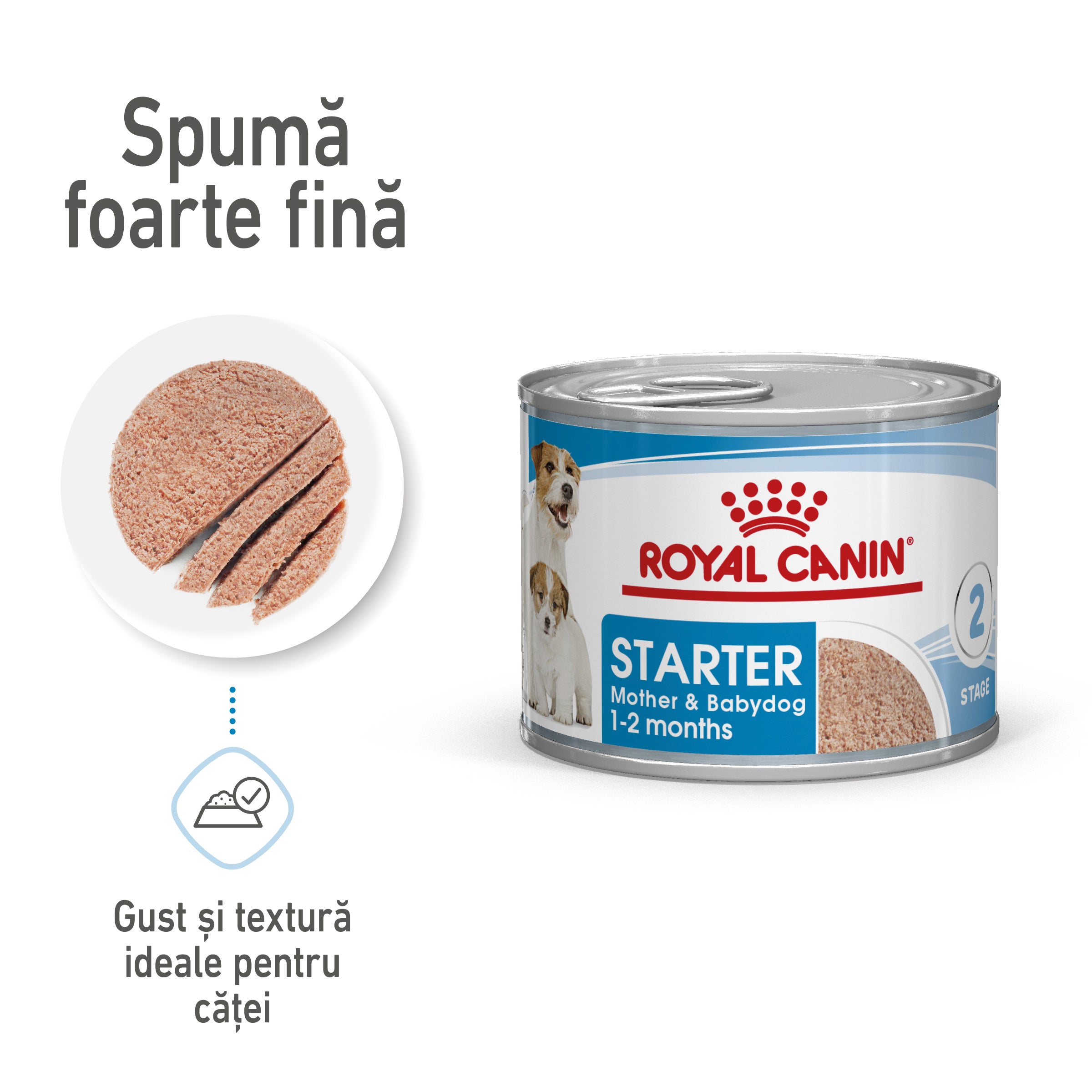 Royal Canin Starter Mousse, mama si puiul, hrana umeda caine 195g