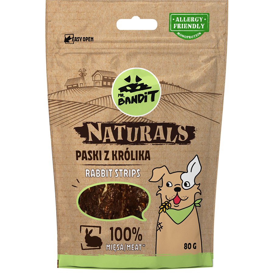 Recompense pentru caini Mr. Bandit Natural, iepure