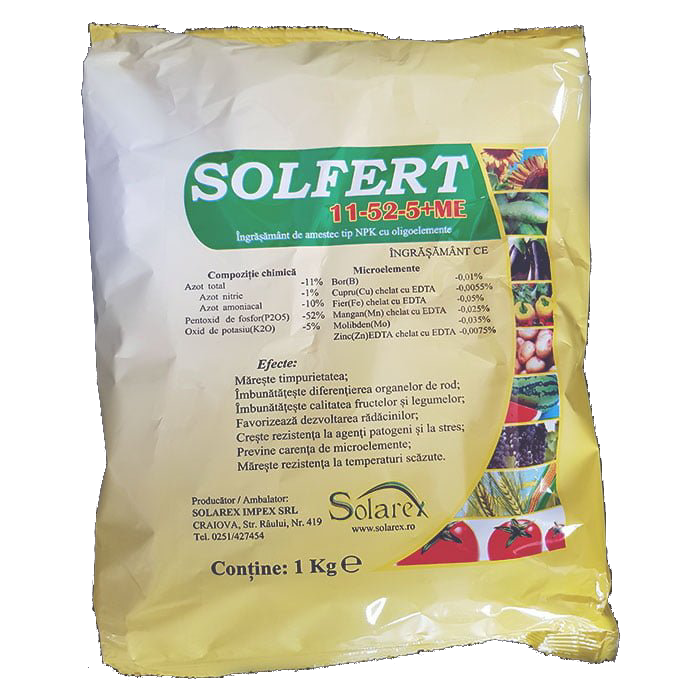 Ingrasamant Solfert 11-52-5+ME, 1kg