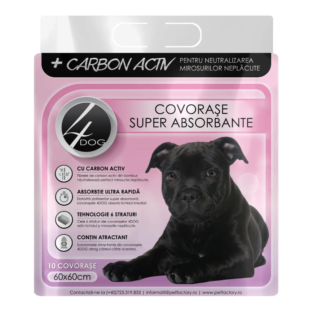 Covorase Igienice 4DOG Charcoal 10buc