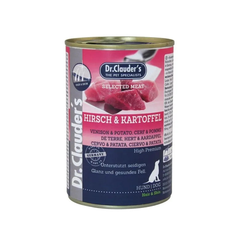 Hrana umeda pentru caini, Dr. Clauder`s Dog Selected meat MEAT - CAPRIOARA SI CARTOFI 400g