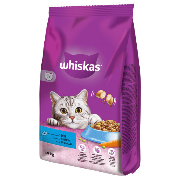 Whiskas hrana uscata cu ton pentru pisici adulte