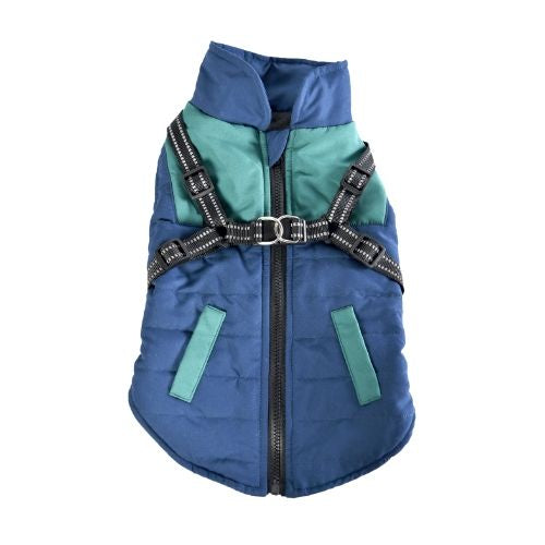 Hainuta caini 4DOG DELUXE Harness Albastru 45 cm