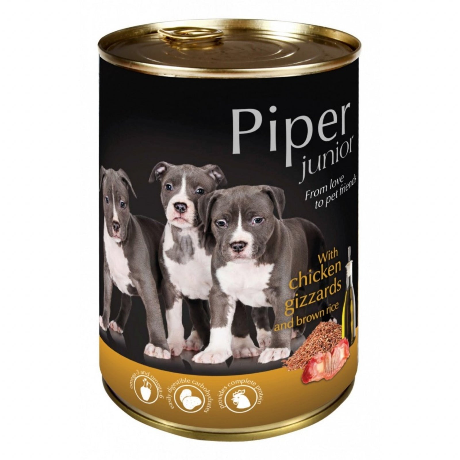 Hrana umeda Piper Junior, Pipote de Pui si Orez brun 400g