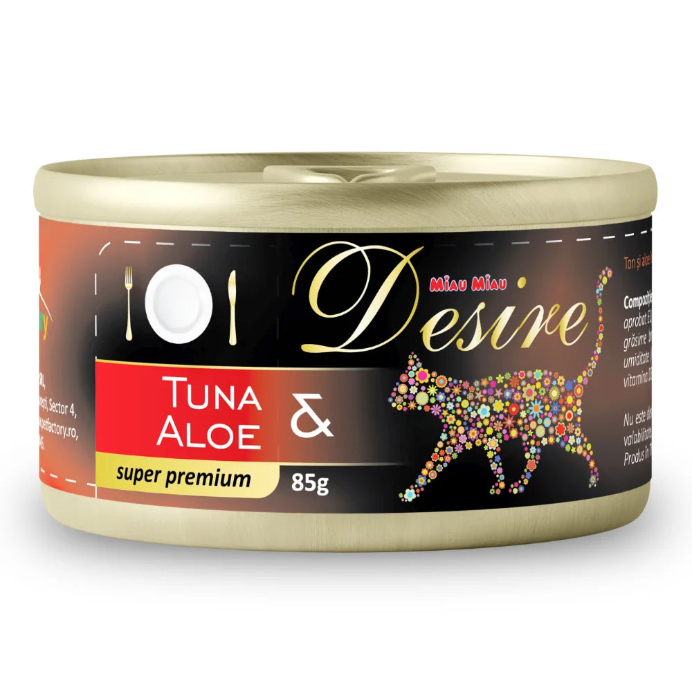 Hrana Umeda Pisici DESIRE Ton File si Aloe in Gelatina 85g