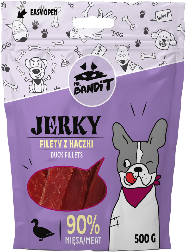 Recompense pentru caini Mr. Bandit JERKY, rata