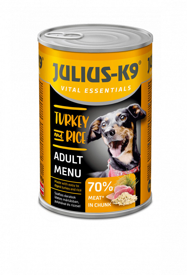 Julius K9 Dog - Hrana umeda super-premium - Curcan si Orez - 1240g