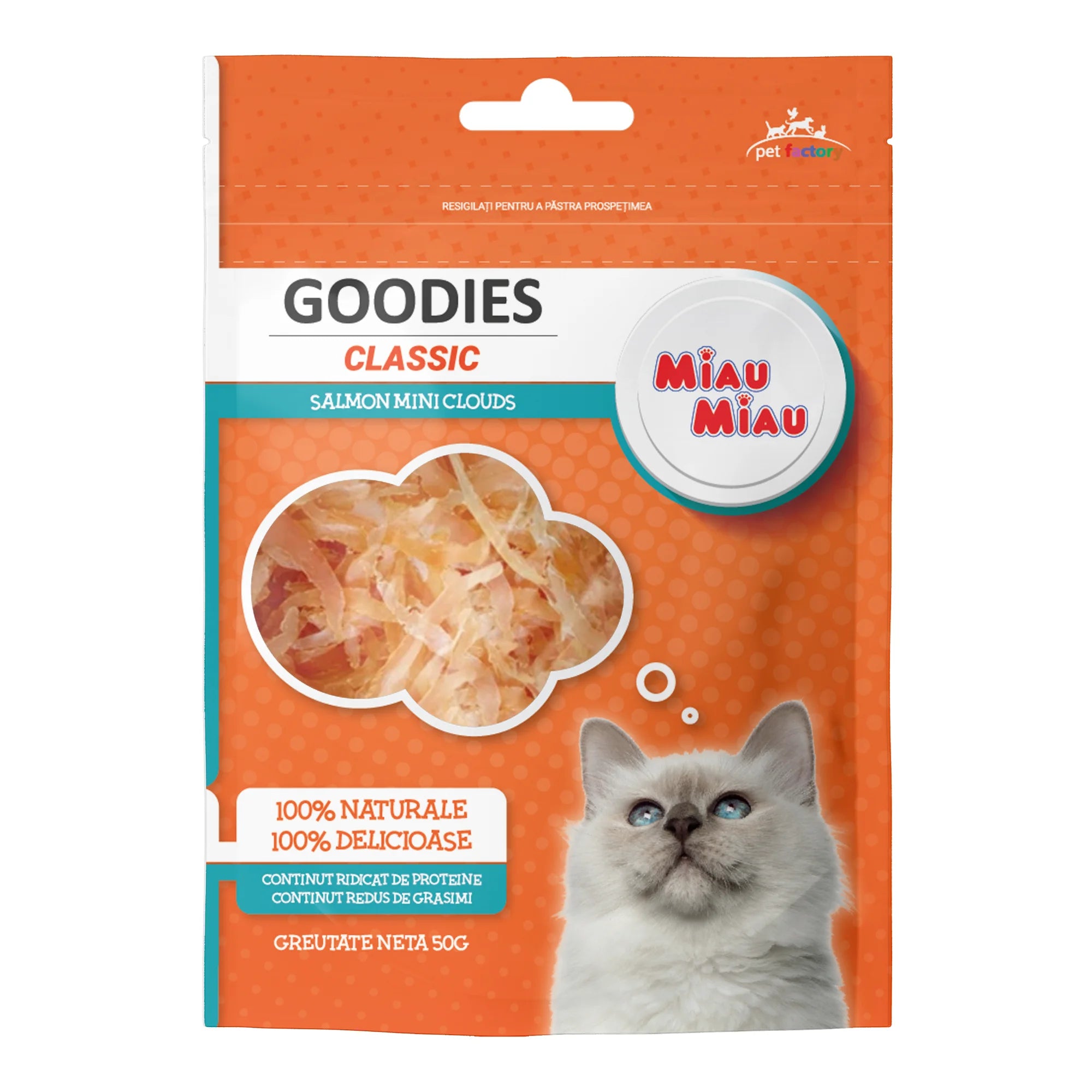 Recompense Pisici MIAU MIAU GOODIES Classic Salmon Mini Cloud 50g