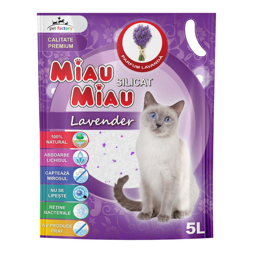 Asternut Pisici MIAU MIAU Silicat Lavanda