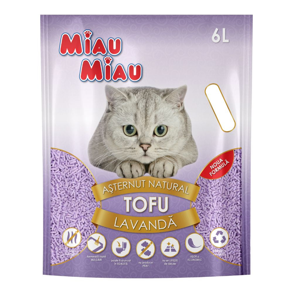 Asternut Pisici MIAU MIAU Tofu Lavanda 6L