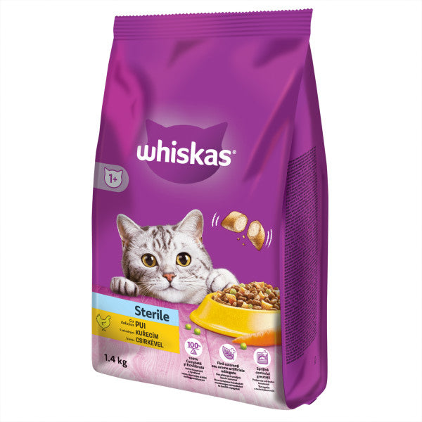 Whiskas hrana uscata pentru pisici adulte sterilizate