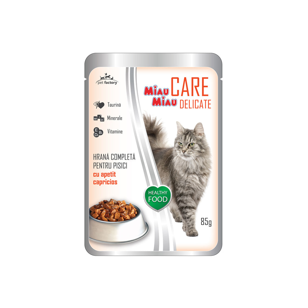 Hrana Umeda Miau Miau pentru Pisici Care Delicate cu Macrou, 85 g