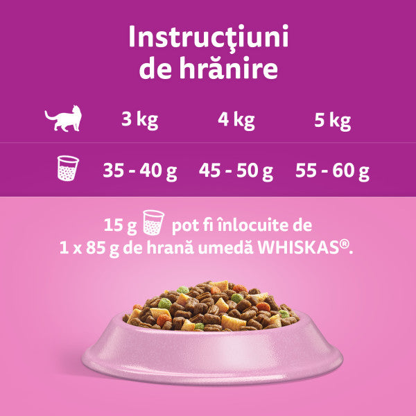 Whiskas Sterile hrana uscata cu somon pentru pisici adulte 1.4kg