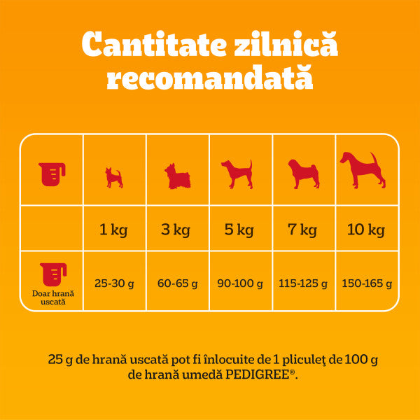 Pedigree hrana uscata cu vita si legume pentru caini adulti de talie mica