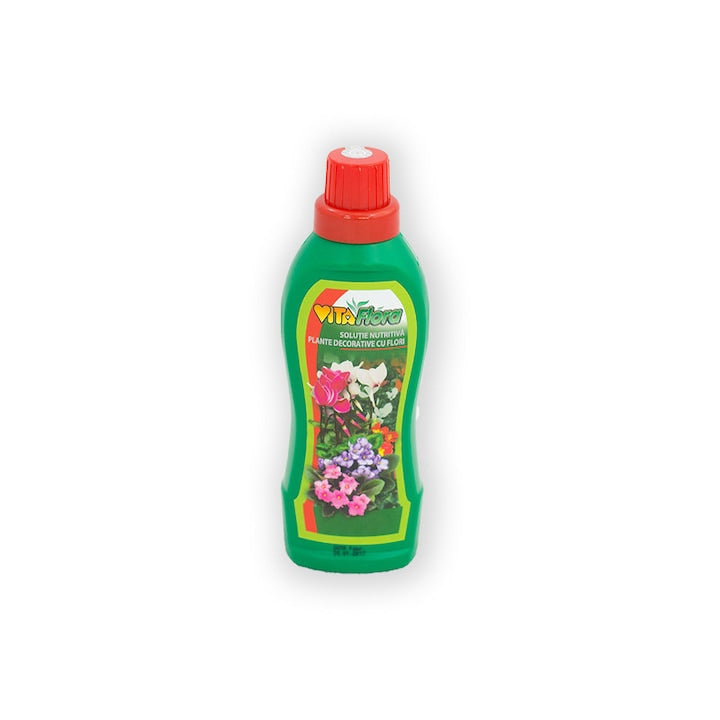 Solutie nutritiva, pentru plante decorative cu flori, Vitaflora 0.5l