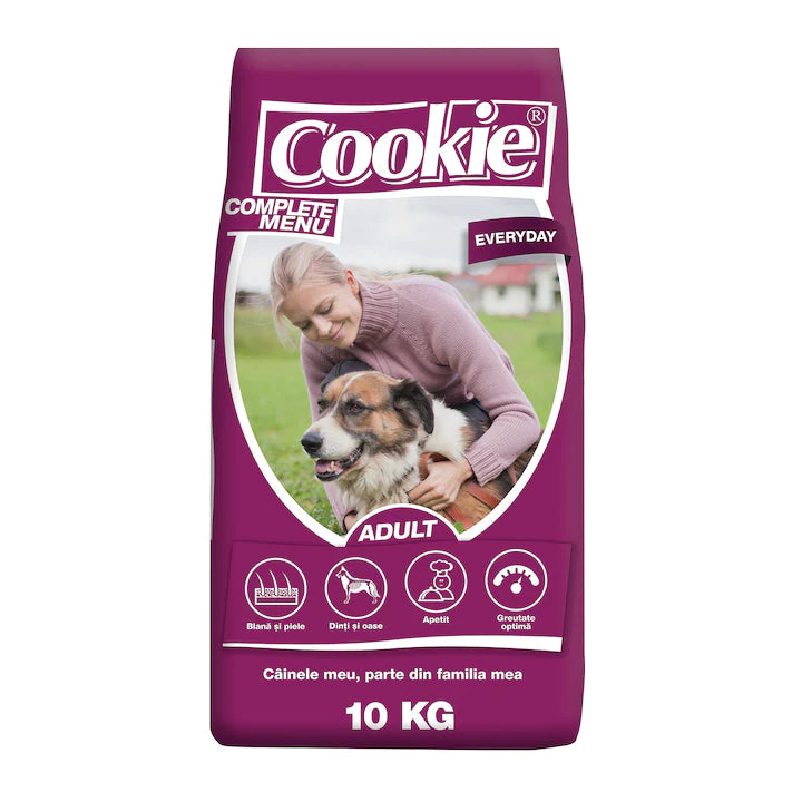 Hrana uscata pentru caini Cookie, Every Day Complete Menu Adult, 10kg
