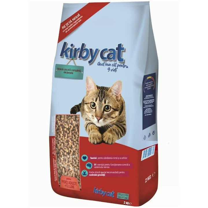 Hrana uscata pentru pisici adulte, KIRBY CAT cu Peste, 2kg