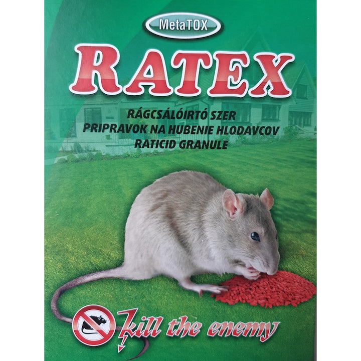 Momeala raticida, Ratex, sub forma de granule rosii cu feromoni, 150g