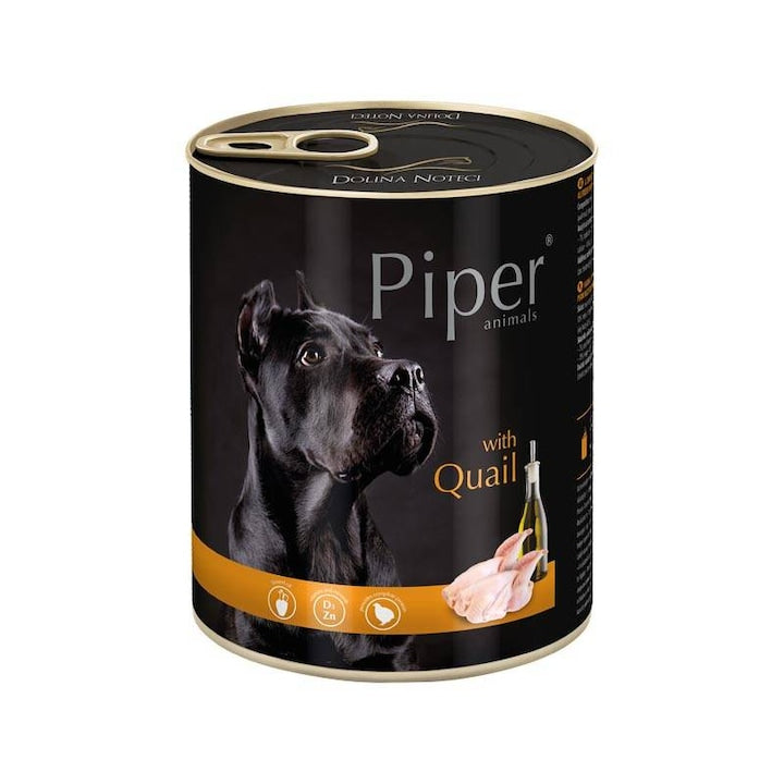 Hrana Umeda pentru caini Piper cu carne de Prepelita, 800g