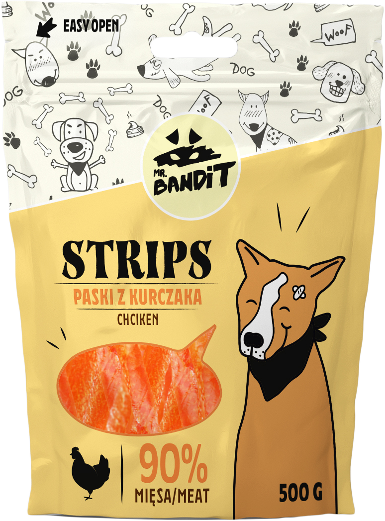 Recompense pentru caini Mr. Bandit STRIPS, pui