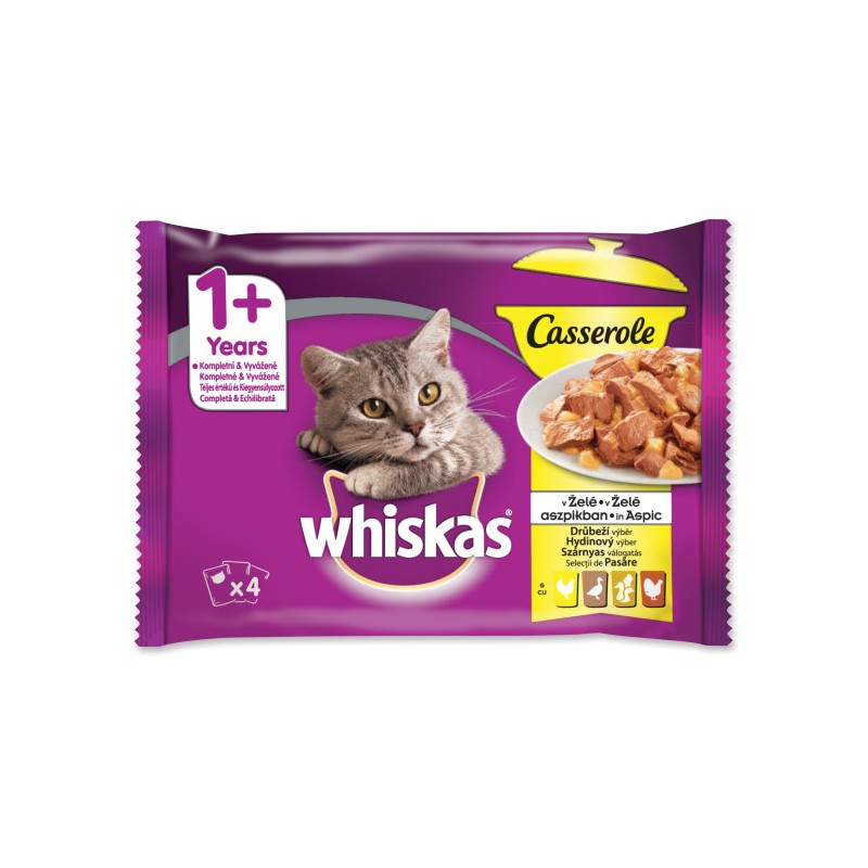 Whiskas hrana umeda pisici adulte, selectii de pasare in aspic